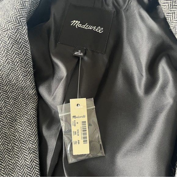 Madewell Larsen Blazer Charcoal Herringbone - Picture 3 of 8